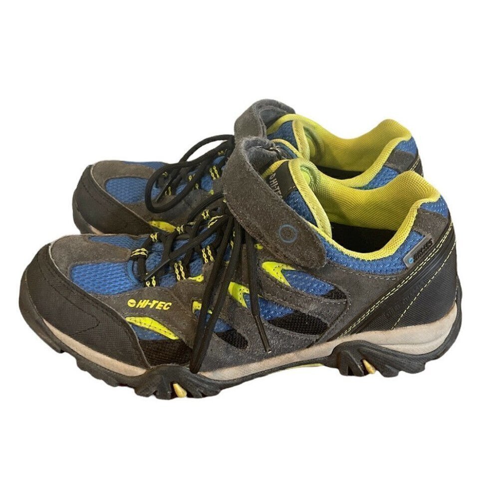 Hi-Tec Low Waterproof Hiking Boots Shoes Size 5 Blue Men Outdoor Gray